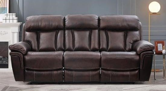 Cheers leather power on sale reclining sofa